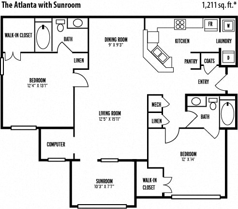 Floor Plan  Atlanta Sunroom