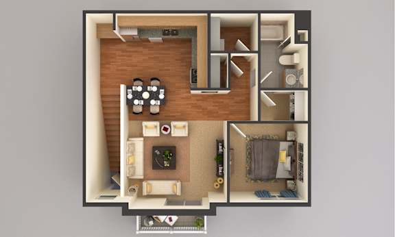 1 Bedroom floor plan