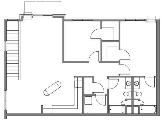 2 bed 2 bath A floor plan at Stonebridge Villas Apartments, Minot, ND, 58703