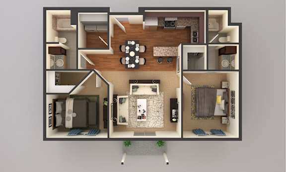 2 Bedroom 2 Bedroom