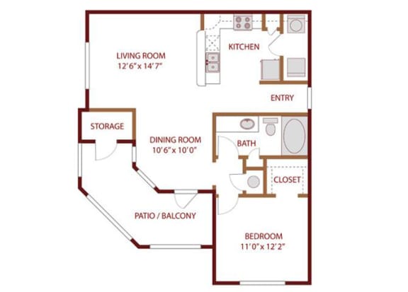 Floor plan Floor plan at The Greens of Fossil Lake, Fort Worth, 76137
