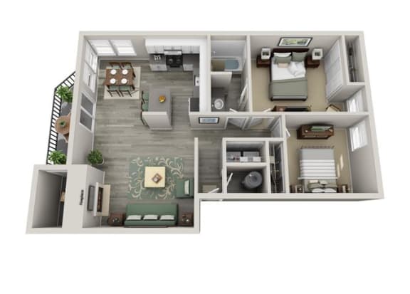 Floor plan at Parkridge Apartments, Lake Oswego, OR 97035