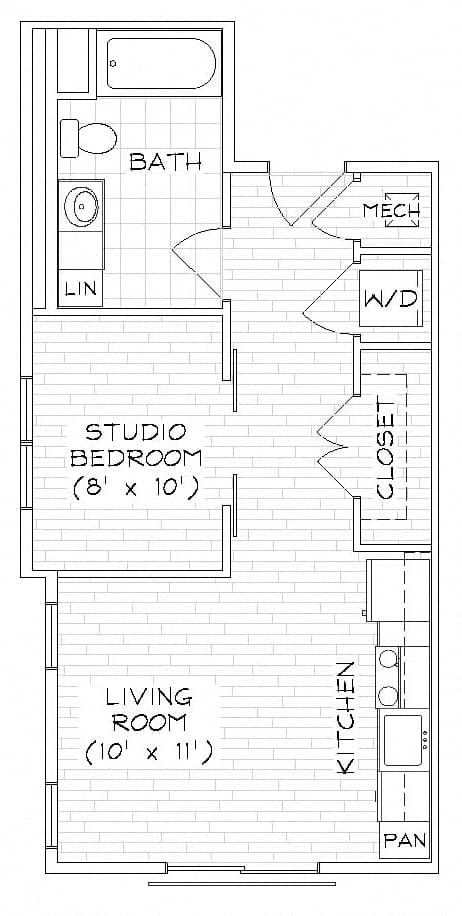 A9 Floor Plan at Piazza on West Pine, Saint Louis, 63108