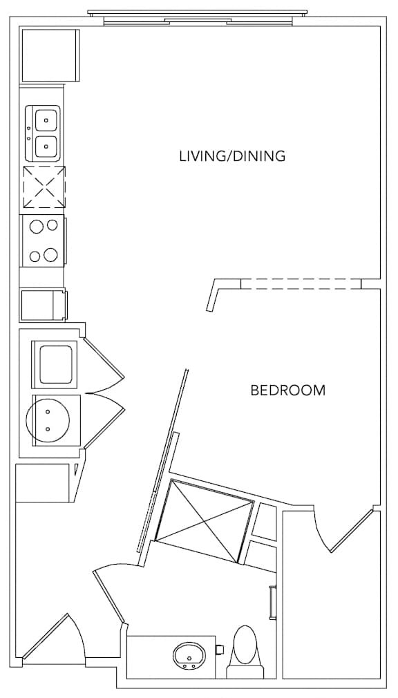 Studio 1 bath at Encore at Forest Park Apartments, Missouri, 63110