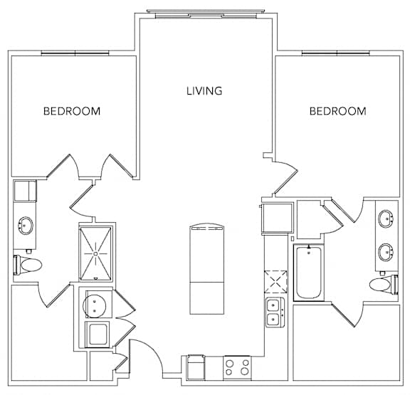 2 bed 2 bath A at Encore at Forest Park Apartments, Saint Louis