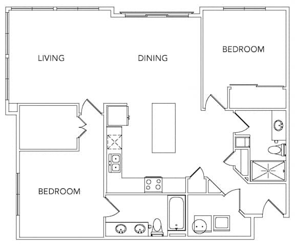 2 bed 2 bath at Encore at Forest Park Apartments, Saint Louis, Missouri