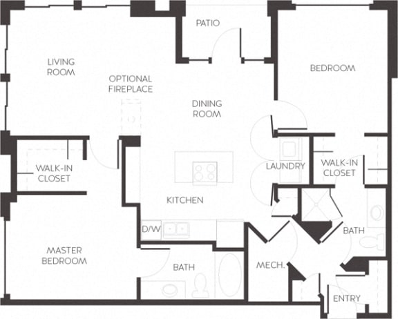 Arapahoe Denver, CO City House Apartments 2 bedroom 2 bath