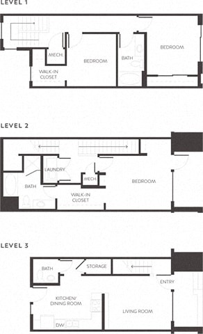 Arapahoe Denver, CO City House Apartments 3 bedroom 2 bath