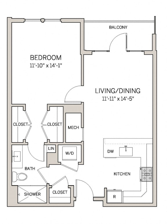 1 Bed 1 Bath A1 1 Bed 1 Bath A1 at AVE King of Prussia, King of Prussia, 19406