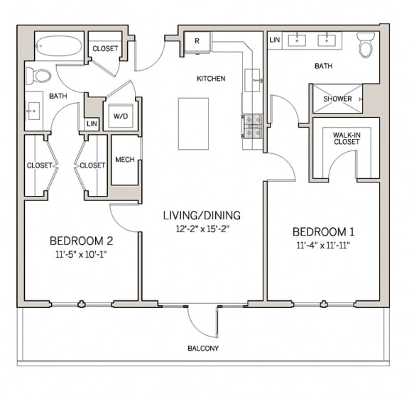 Two Bed Two Bath B1 at AVE King of Prussia, King of Prussia, Pennsylvania