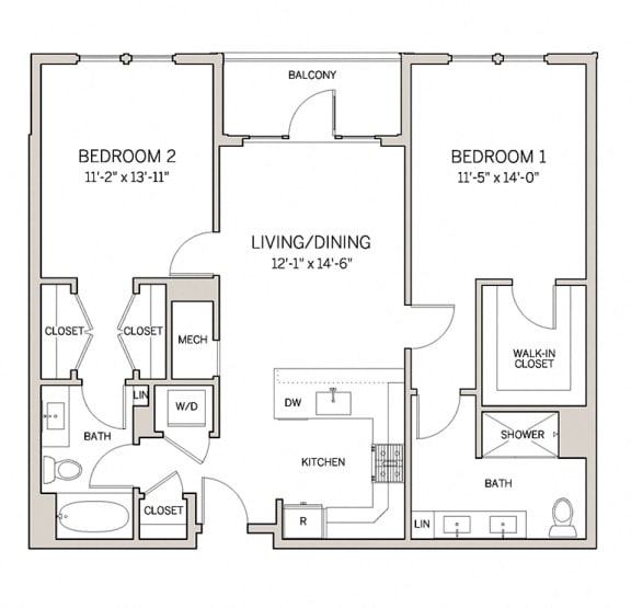 Two Bed Two Bath B4 at AVE King of Prussia, King of Prussia, PA, 19406