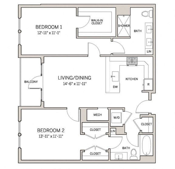 Two Bed Two Bath B5 at AVE King of Prussia, King of Prussia, PA