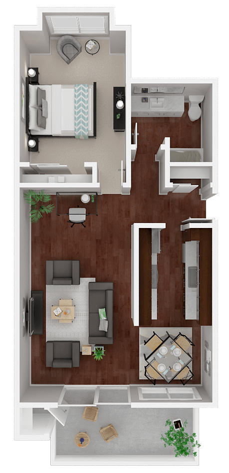 Parkside Apartments_San Anselmo CA_Floor Plan_The Lake_One Bedroom One Bathroom