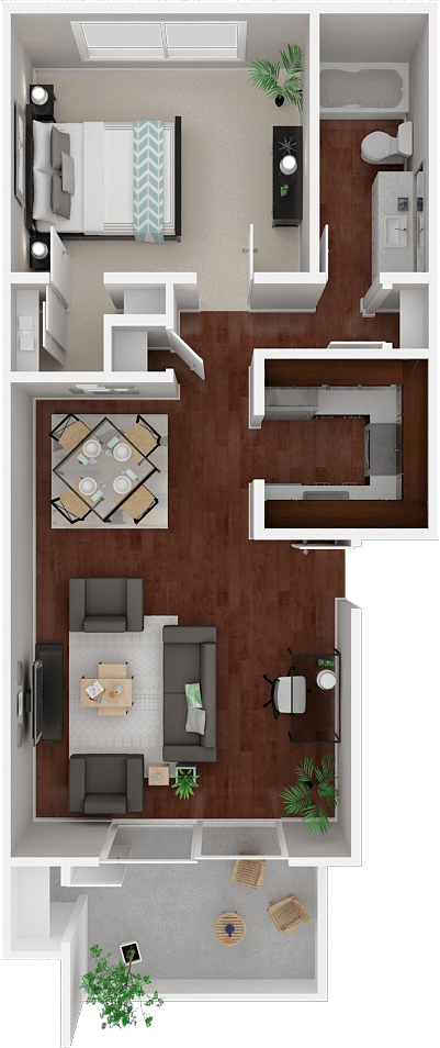Parkside Apartments_San Anselmo CA_Floor Plan_The Solano_One Bedroom One Bathroom