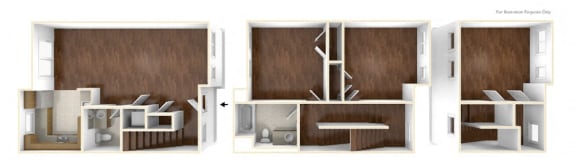 Three Bedroom Apartment Floor Plan1 at The Anne M. Lynch Homes at Old Colony, South Boston, MA, 02127