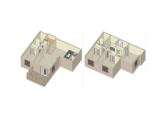 The Claremont_Claremont CA_Floor Plan_Poppy_4 Bedroom 2 Bathroom