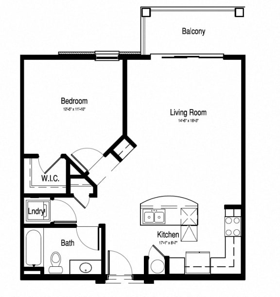 791sqft 1 Bed, 1 Bath - Epoch