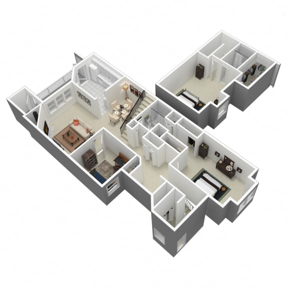 3 bedroom floorplan at Madison Glen Mills, Pennsylvania