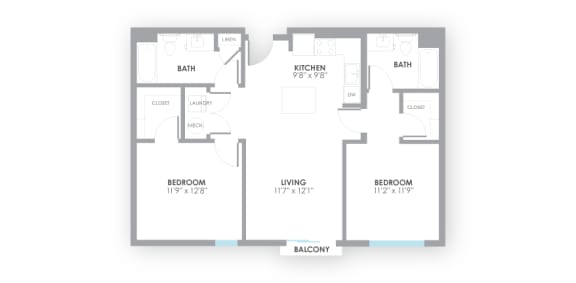 Circuit Floor Plan at AMP Apartments, PRG Real Estate, Kentucky, 40206