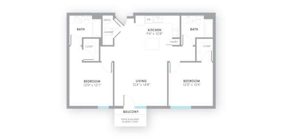 Fuse Floor Plan at AMP Apartments, PRG Real Estate, Louisville, KY