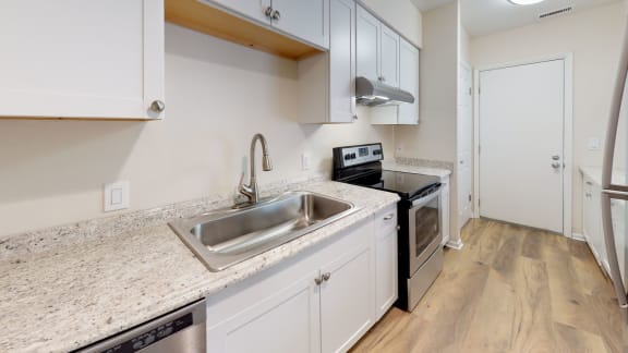 fully-equipped kitchen with dishwasher