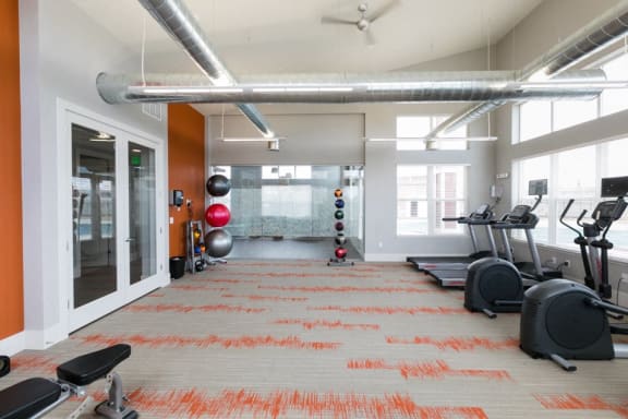 fitness center |at Ridge at Thornton Station Apartments, Thornton, 80229