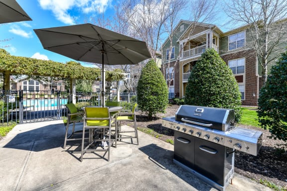 Newly renovated Grilling Areas  at Alden Place at South Square Apartments, Durham, NC 27707