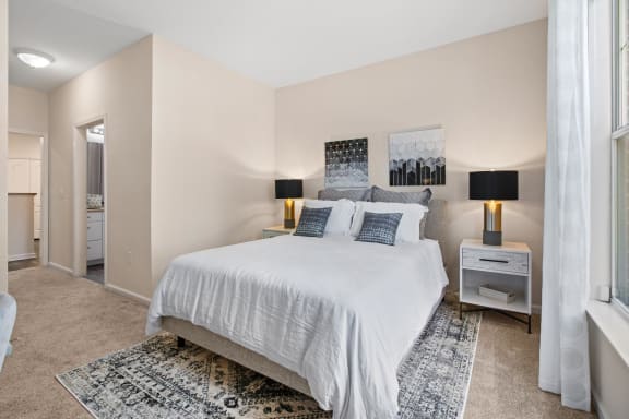 Master bedroom at Alden Place at South Square, Durham