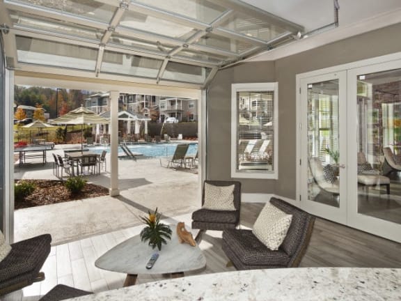 Poolside Lounge Area at Ansley at Roberts Lake, Arden, NC, 28704