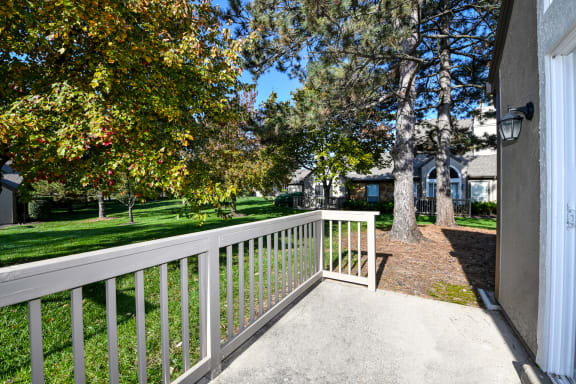 Private patio at Pointe Royal, Kansas, 66213