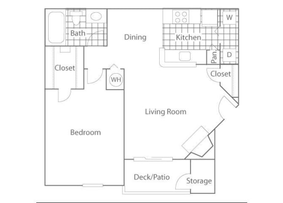 Birch Floorplan at The Summit Apartments, Memphis, 38128