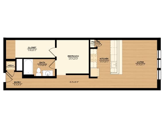 A2B Floor Plan at The Tennessee Brewery, Memphis, Tennessee