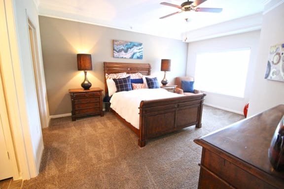 Master bedroom at Villas at Carrington Square, Overland Park