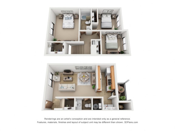 1100 sq.ft. Three Bed Two Bath