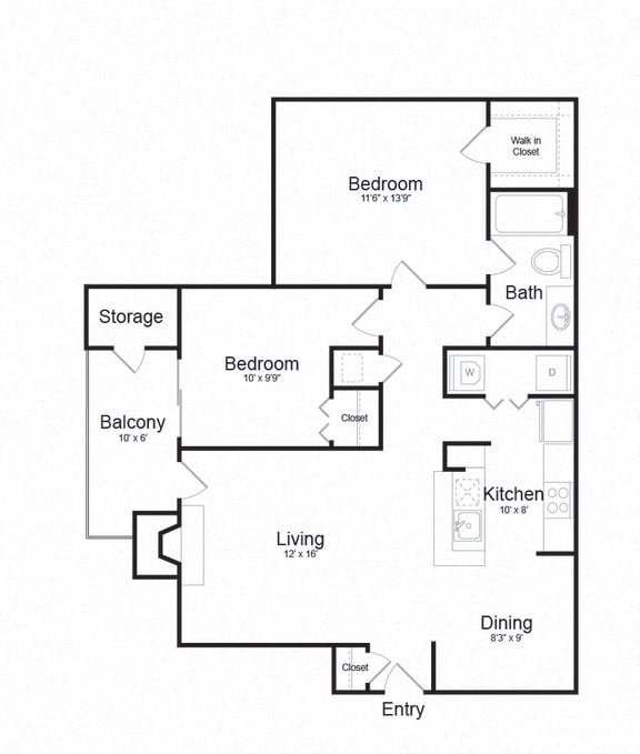 Floor plan Floor plan at Lakeside Mill, Owings Mill, 21117