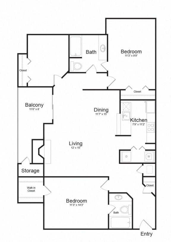 Floor plan Floor plan at Lakeside Mill, Owings Mill