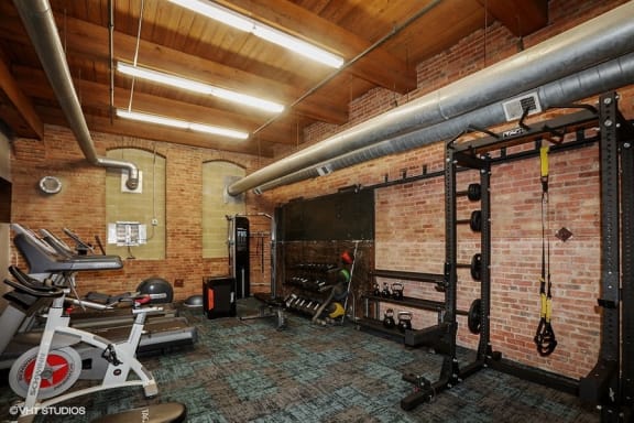 fitness center at Carriage House Lofts, Chicago