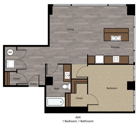The Grand downtown KC 1 bed 1 bath D  at The Grand, Kansas City, MO