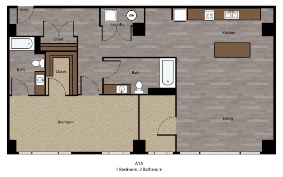 The Grand downtown KC 1 bed 1 bath K  at The Grand, Kansas City, MO