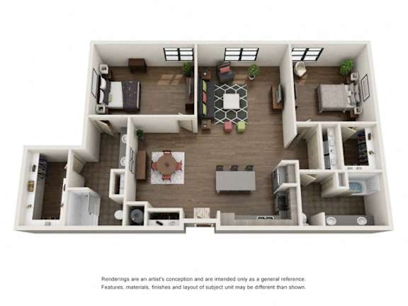 B3a Floor Plan at The Residences at Thornwood, Germantown
