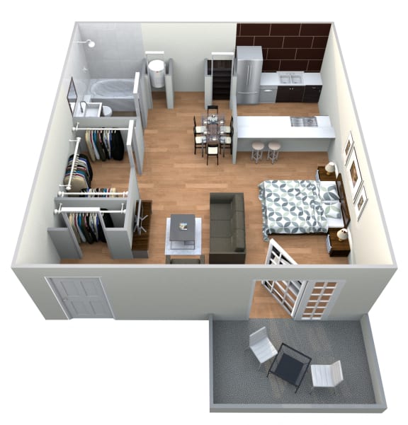 Floor Plan  Palmetto - Efficiency
