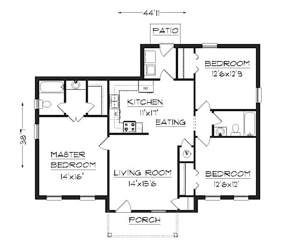 Stunning 3 bedroom layout
