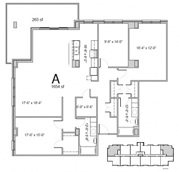 Floor plan of a 2 bed, 2 bath apartment at Amesbury Gate in Bedford, NS