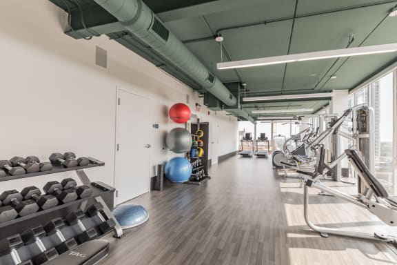 Two Level Fitness Center at Viridian on Sheridan, Chicago, IL