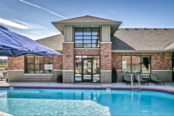 Two Resort-Style Pools at The Apartments at Lux 96 in Papillion, NE