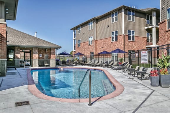 Two Resort-Style Pools at The Apartments at Lux 96 in Papillion, NE