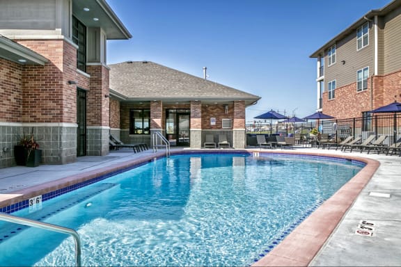 Two Resort-Style Pools at The Apartments at Lux 96 in Papillion, NE