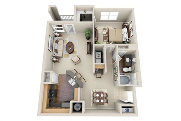 Floor Plan  1 Bed 1 Bath  Floor Plan | 880 Sq. Ft. at Carrington at Barker Cypress Cypress TX