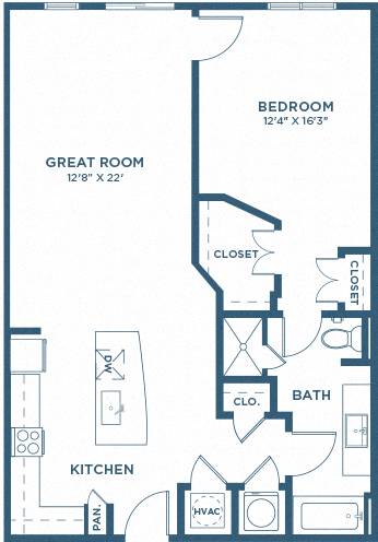 One Bedroom Floor Plan - A9