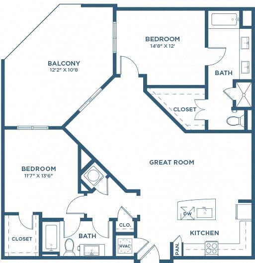 Two Bedroom Floor Plan - B10